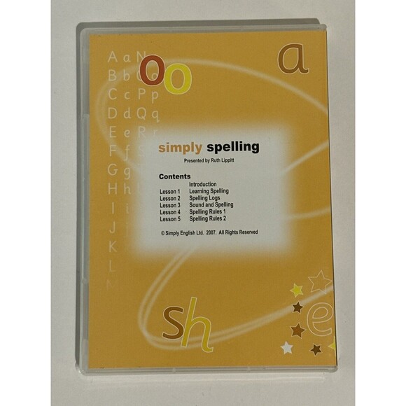 Simply Spelling - DVD - Simply English Study Program Open Clean Disc - Learning - Picture 2 of 5